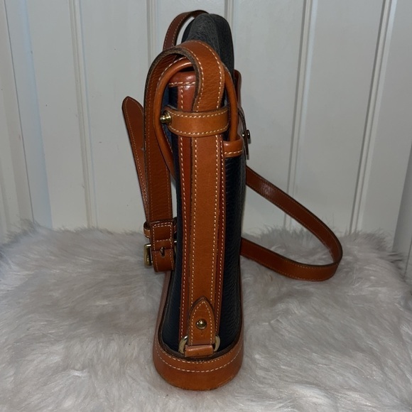 VINTAGE classic black pebbled leather Dooney Bourke Calvary spectator bag large - Picture 8 of 17